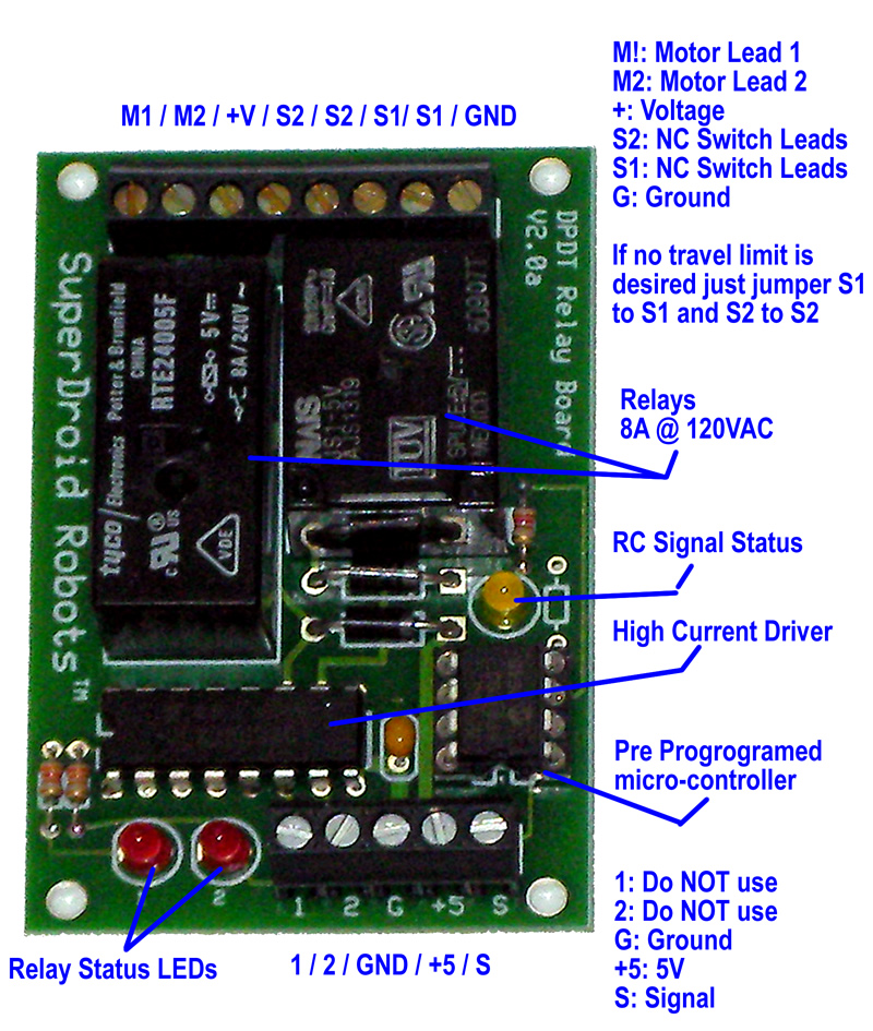 DPDT 8A Relay RC Switch