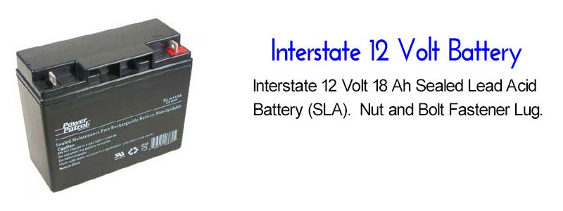  Interstate Battery 12 Volt SuperDroid Robots