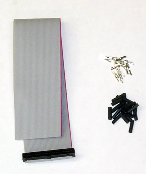40 Pin Single Ended Header Cable with Crimps