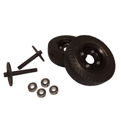 ATR Heavy Duty Wheel and Shaft Set Pair - 6 inch solid core