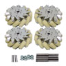 8 inch Nexus Mecanum Wheel and Shaft Set
