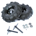 ATR Wheel and Shaft Set Pair 8mm bore - 10 inch Traction Lug 