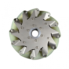 8 inch Nexus Robot Stainless Steel Mecanum Wheels with 8 PU Rollers – Set of 4