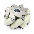 6 inch Nexus Robot Stainless Steel Mecanum Wheels with 8 PU Rollers – Set of 4