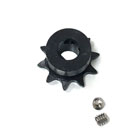 Steel D-Shaft Sprocket for #35 Pitch Chain - 10 Teeth