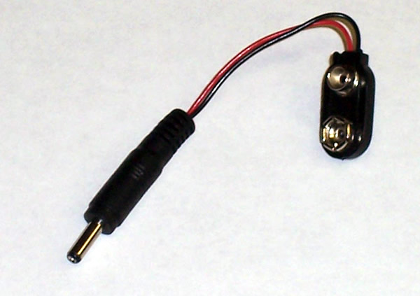 9V Battery Clip with 1.3mm connector