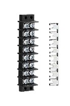 8 Pos 2 Row Barrier Terminal Strip with Buss Strip
