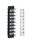 8 Pos 2 Row Barrier Terminal Strip with Buss Strip