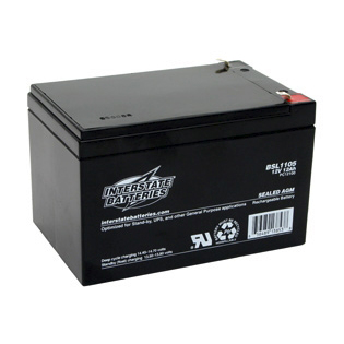 Interstate 12 Volt 12 Ah Sealed Lead Acid Battery (SLA) - 0.250 Faston