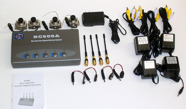 1.2GHz 4 Camera Wireless Camera with Audio Bundle