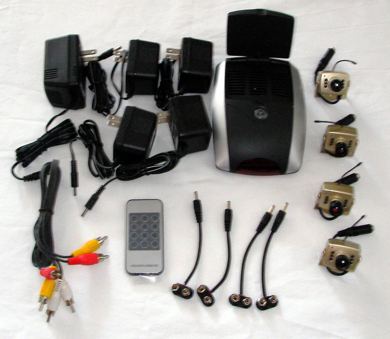 2.4GHz 4 Wireless Cameras with Audio Bundle
