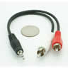 6 inch 3.5mm Stereo Male to RCA Male Y Cable