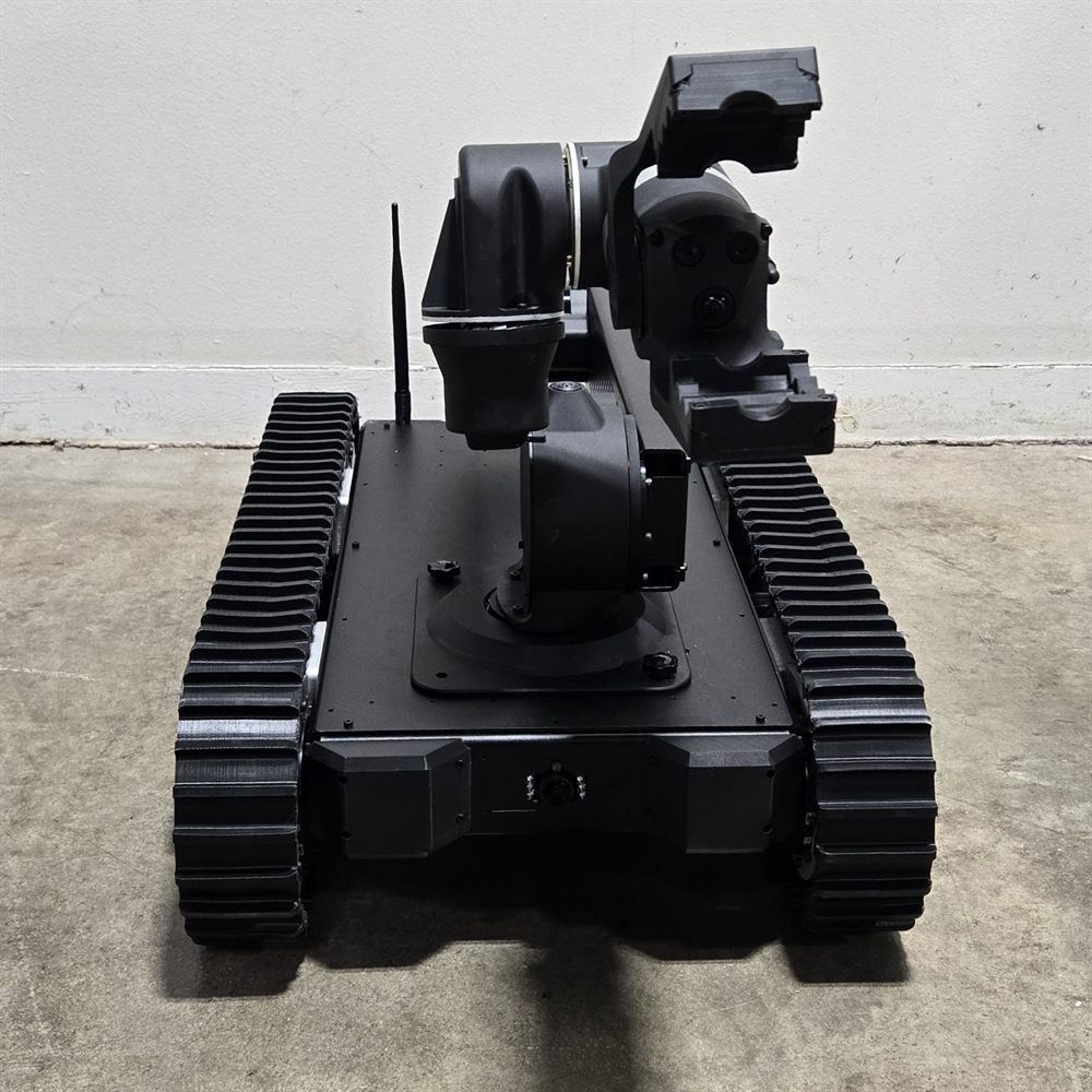 Front drive camera and track view on the Bulldog robot