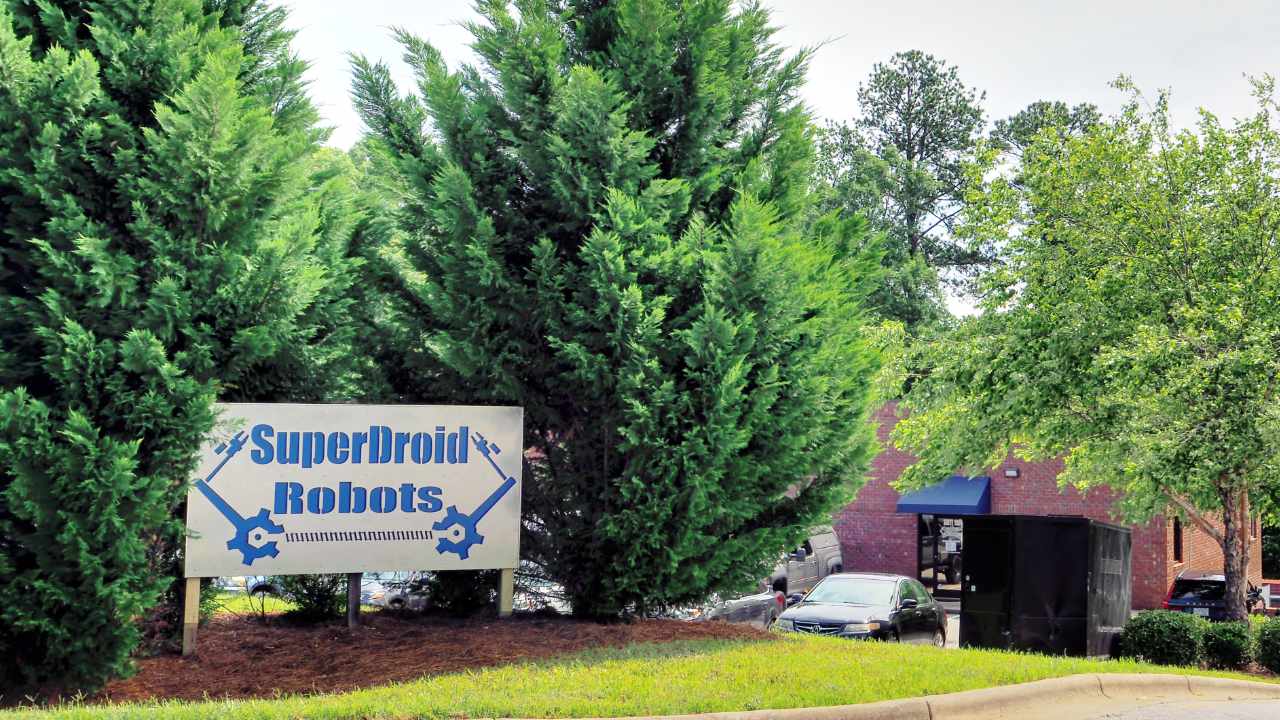 Exterior picture of SuperDroid Robots Facility