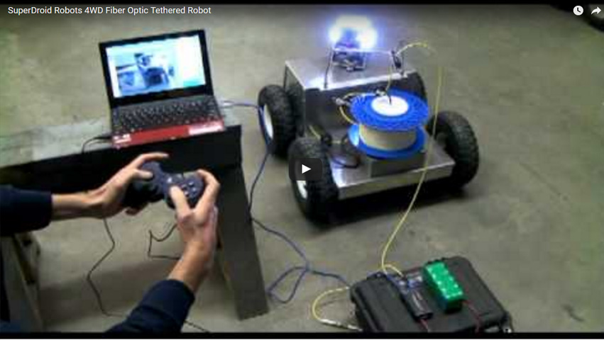 4WD Fiber Optic Tethered Robot