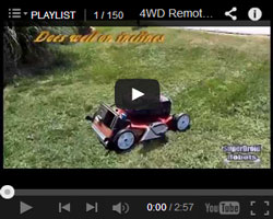 Video of our 4WD RC Lawn Mower