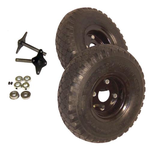 ATR Wheel and Shaft Set Pair 8mm bore - 10 inch pneumatic ATR Wheel and Shaft Set Pair 8mm bore - 10 inch pneumatic