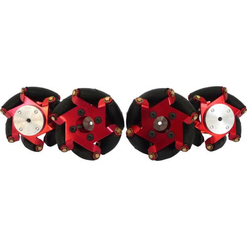 2.125 inch FingerTech Robot Mecanum Wheels with hubs - Set of 4