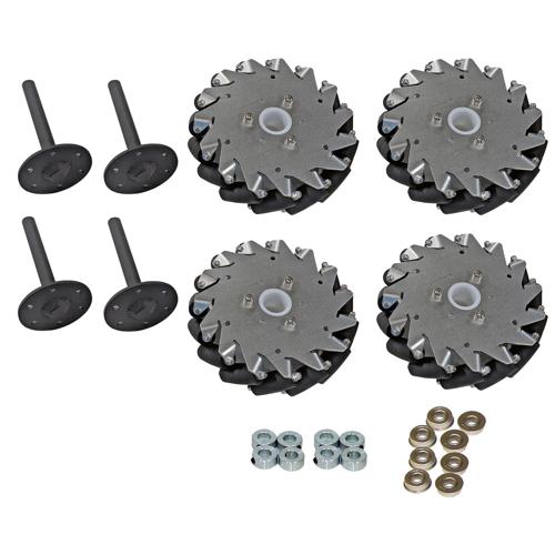 6 inch Nexus Mecanum Wheel and Shaft Set