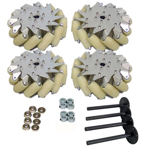 8 inch Nexus Mecanum Wheel and Shaft Set