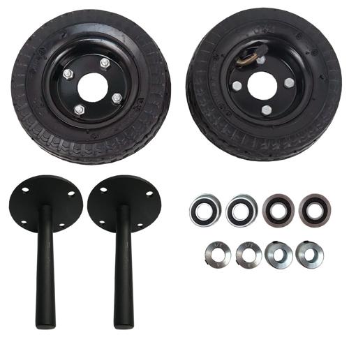 ATR Heavy Duty Wheel and Shaft Set Pair - 6 inch pneumatic
