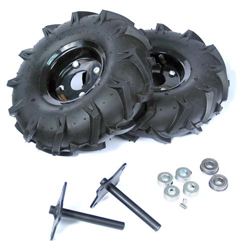 ATR Wheel and Shaft Set Pair 8mm bore - 10 inch Traction Lug ATR Wheel and Shaft Set Pair 8mm bore - 10 inch Traction Lug