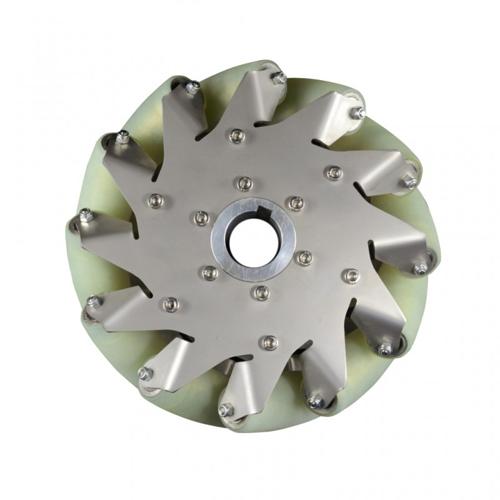 8 inch Nexus Robot Stainless Steel Mecanum Wheels with 8 PU Rollers – Set of 4 - DISCONTINUED
