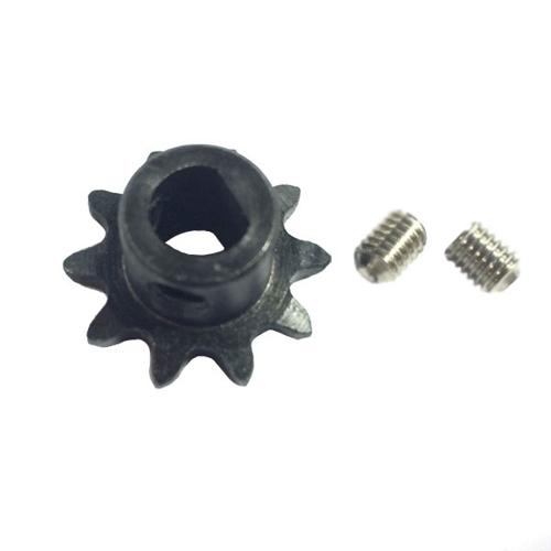Steel D-Shaft Sprocket for #25 Pitch Chain - 10 Teeth