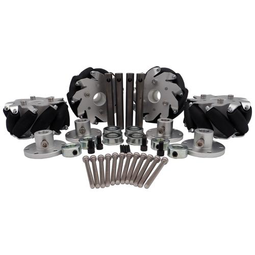 4 Inch Mecanum Wheel and Shaft Set - IG32 SB