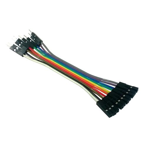 Jumper Wire 10-Piece 1-Pin Rainbow Assortment F-M 4