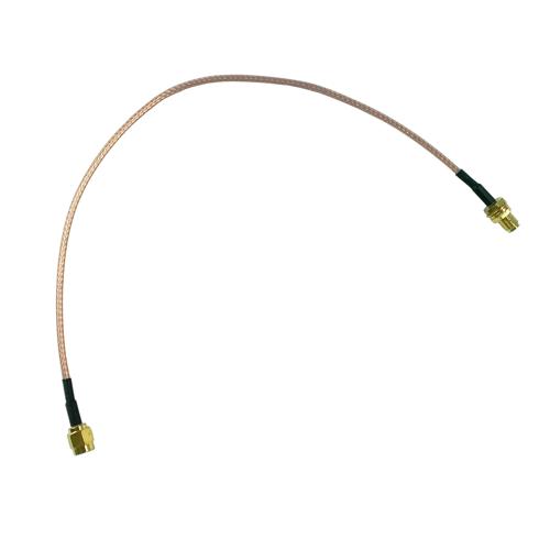 RP-SMA Jack Bulkhead to RP-SMA, Pigtail 12in RG316