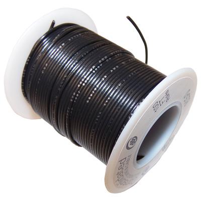 22AWG Black Stranded Hookup Wire - 100ft spool