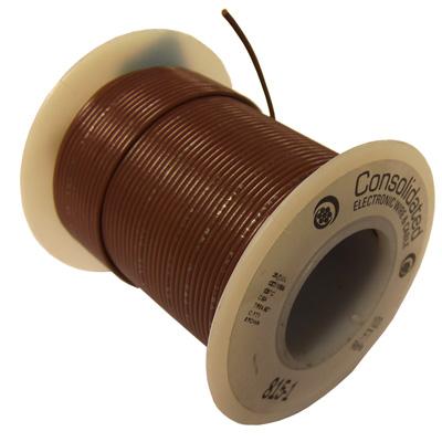 22AWG Brown Stranded Hookup Wire - 100ft spool