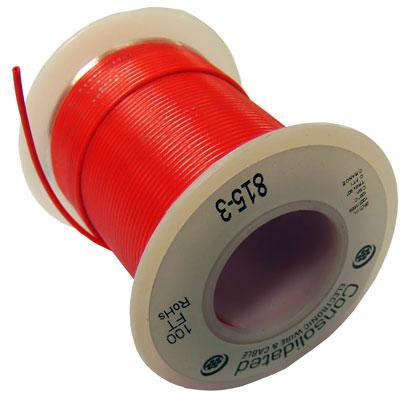 22AWG Red Stranded Hookup Wire - 100ft spool