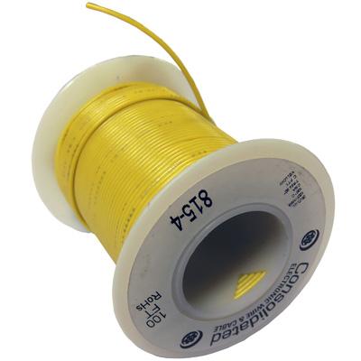 22AWG Yellow Stranded Hookup Wire - 100ft spool