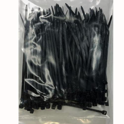 4" Black Zip Ties (100 Pack)