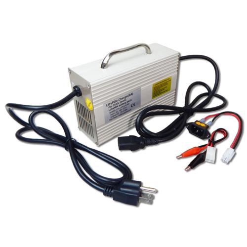 Smart Charger for 25.6V LiFePO4 Battery Packs, 6A