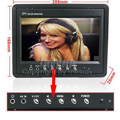 Color 7 inch LCD Panel Mount LCD - OPEN BOX