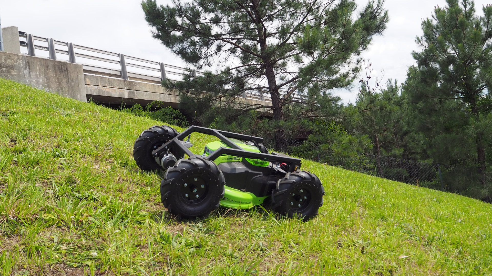 Image of RC Slope Mower on Hill