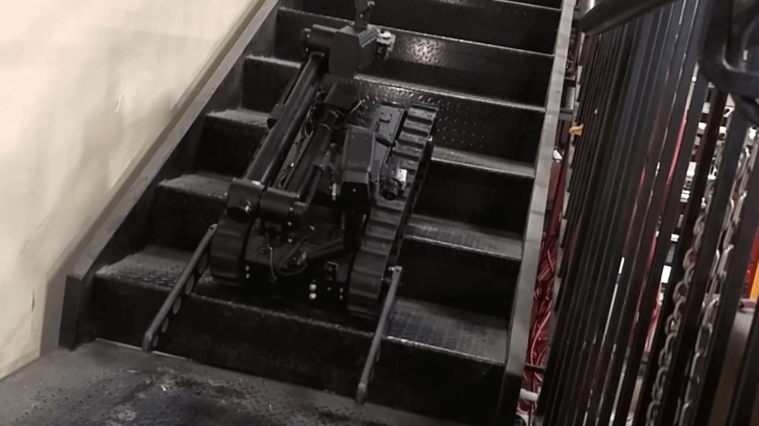 Bulldog Tactical Robot Ascends Stairs