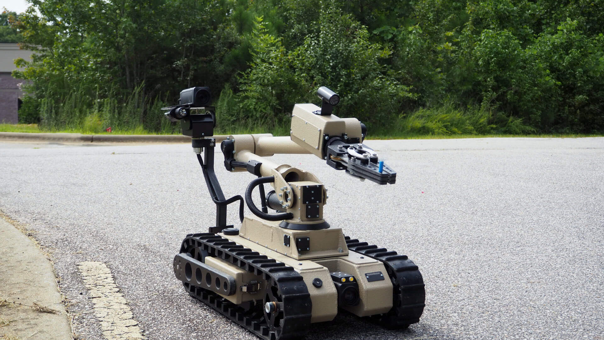 Tactical Robot in the road